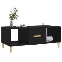 Produktbild för Soffbord svart 102x50x40 cm konstruerat trä