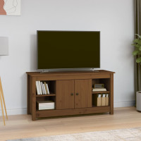 Produktbild för Tv-bänk honungsbrun 103x36,5x52 cm massiv furu