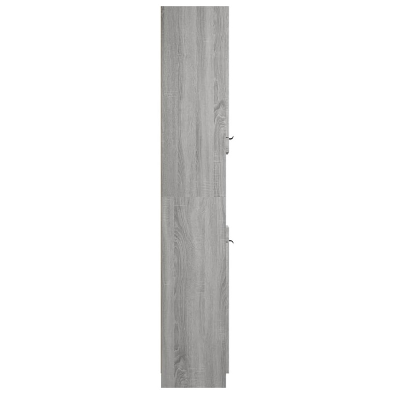 Produktbild för Badrumsskåp grå sonoma 32x34x188,5 cm konstruerat trä