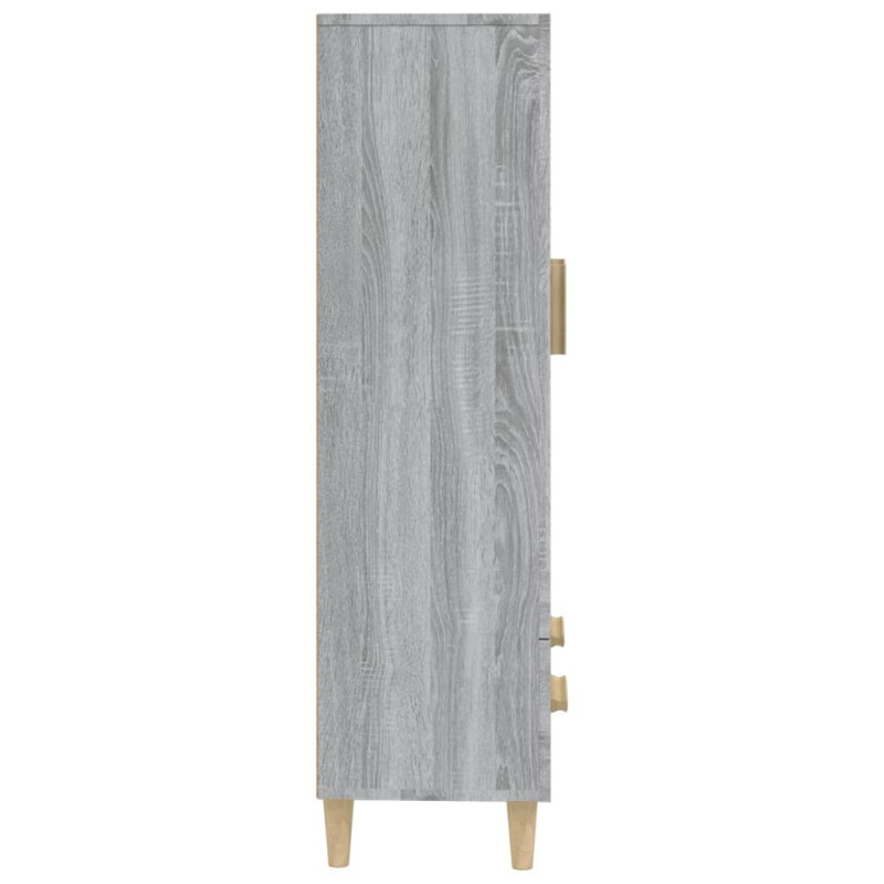 Produktbild för Högskåp grå sonoma 70x31x115 cm konstruerat trä