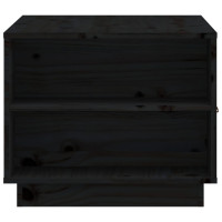 Produktbild för Soffbord svart 100x50x41 cm massiv furu