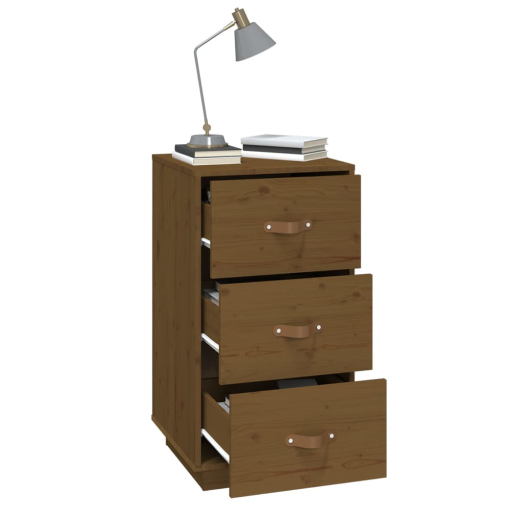 Produktbild för Sängbord 2 st honungsbrun 40x40x75 cm massiv furu