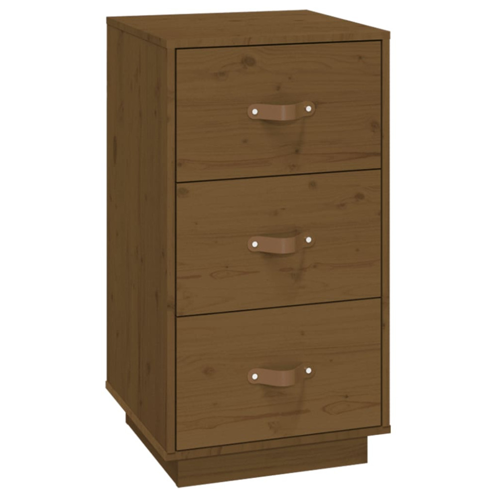 Produktbild för Sängbord 2 st honungsbrun 40x40x75 cm massiv furu
