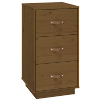 Produktbild för Sängbord 2 st honungsbrun 40x40x75 cm massiv furu