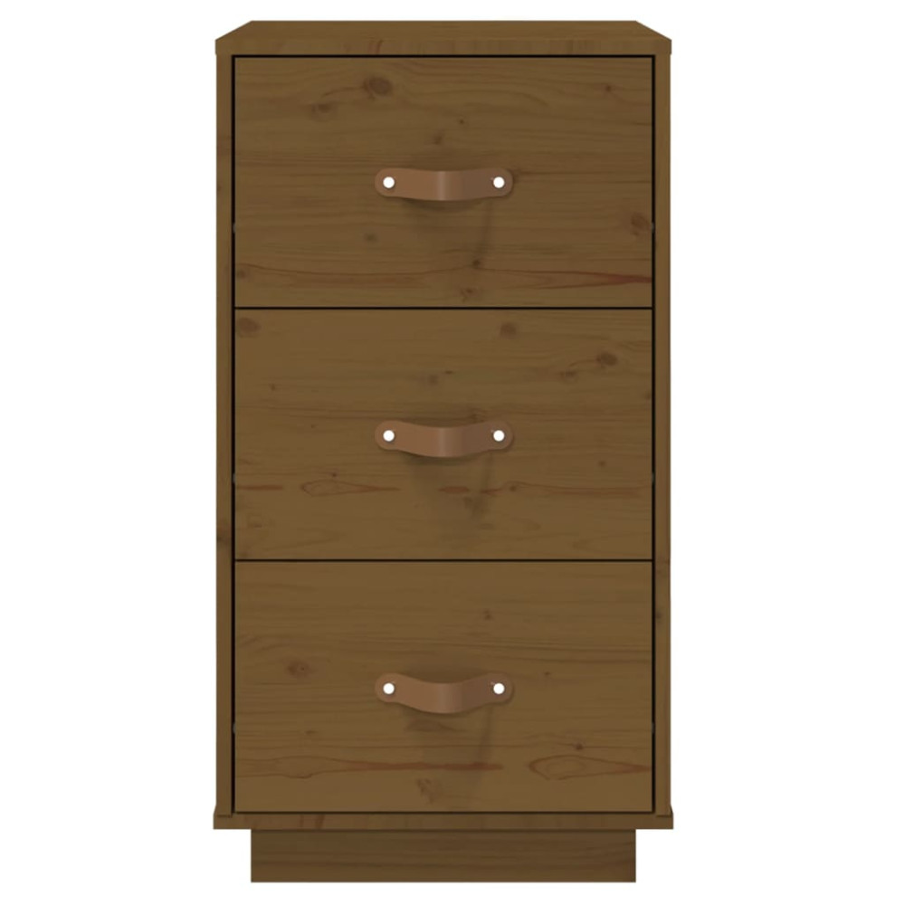 Produktbild för Sängbord 2 st honungsbrun 40x40x75 cm massiv furu