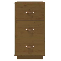 Produktbild för Sängbord 2 st honungsbrun 40x40x75 cm massiv furu