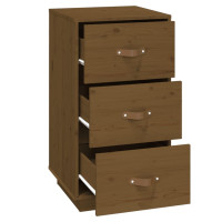 Produktbild för Sängbord 2 st honungsbrun 40x40x75 cm massiv furu