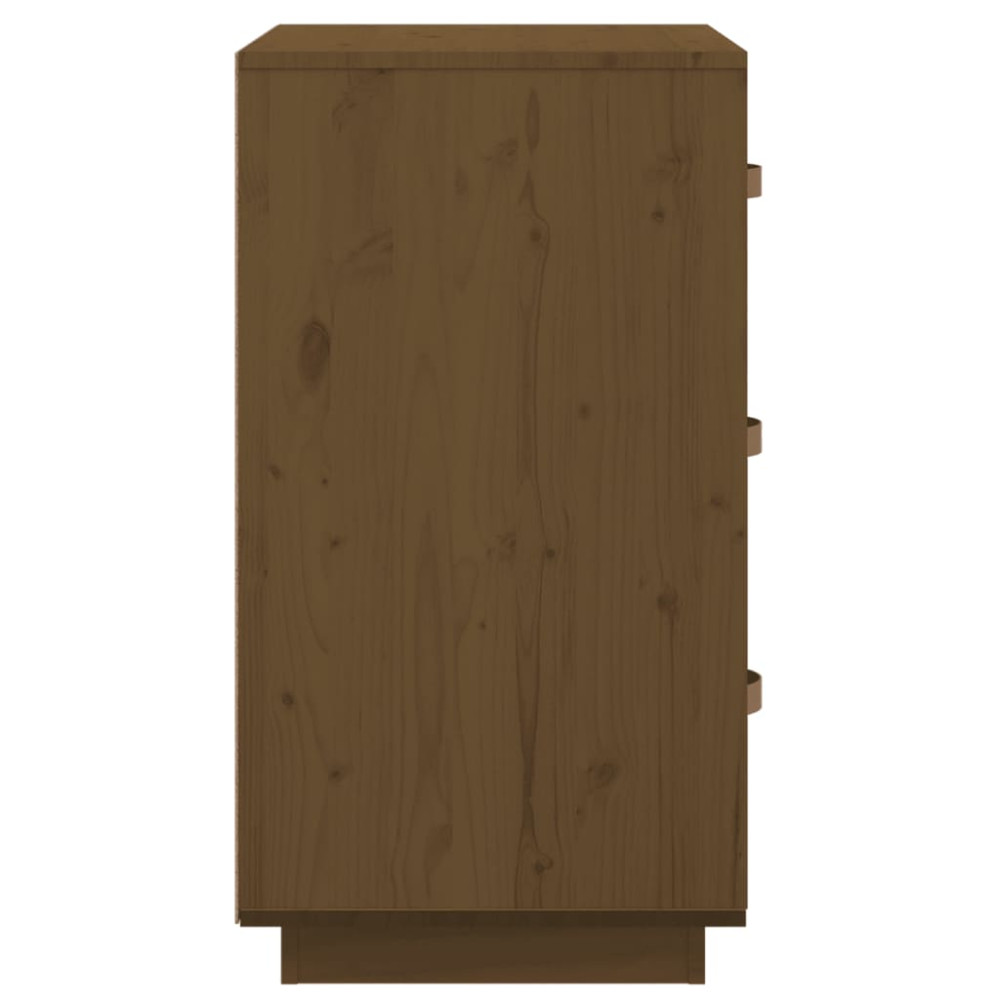 Produktbild för Sängbord 2 st honungsbrun 40x40x75 cm massiv furu