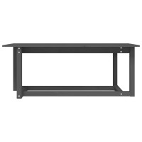 Miniatyr av produktbild för Soffbord grå 110x55x45 cm massiv furu