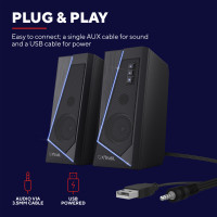 Produktbild för GXT 609 Zoxa RGB Gaming speakers 12W