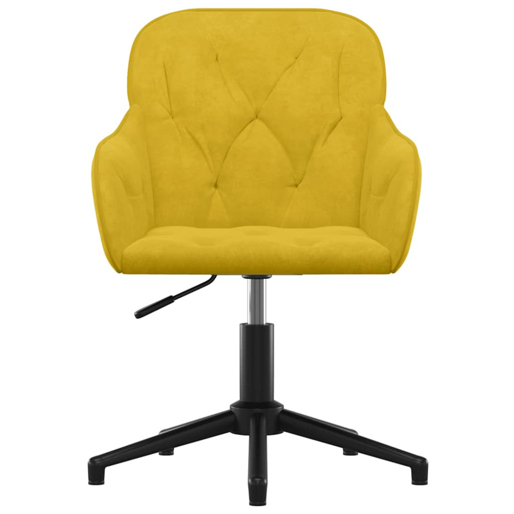 Produktbild för Snurrbara matstolar 2 st gul sammet