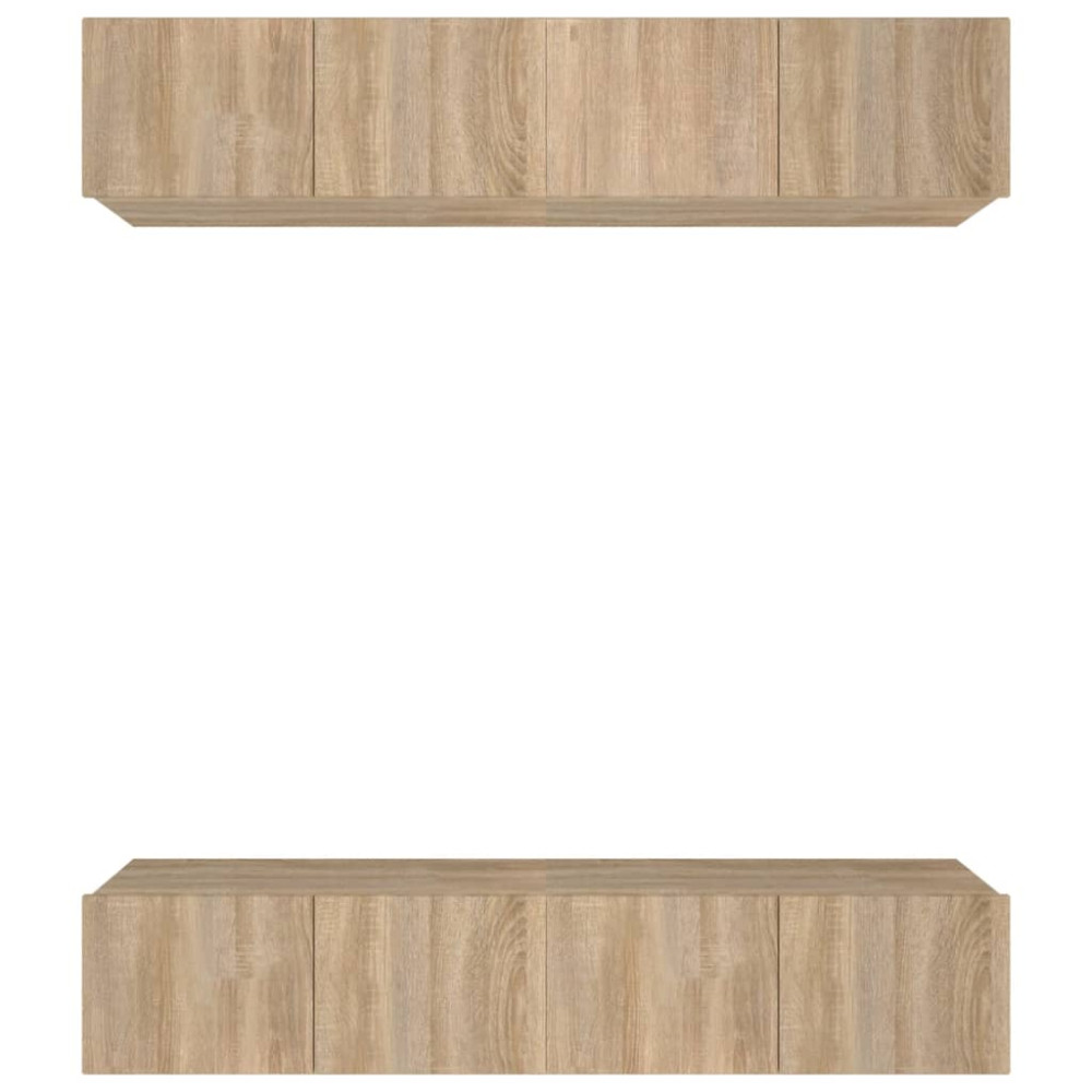 Produktbild för Tv-skåp 4 delar sonoma-ek 80x30x30 cm konstruerat trä