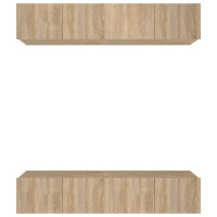 Produktbild för Tv-skåp 4 delar sonoma-ek 80x30x30 cm konstruerat trä