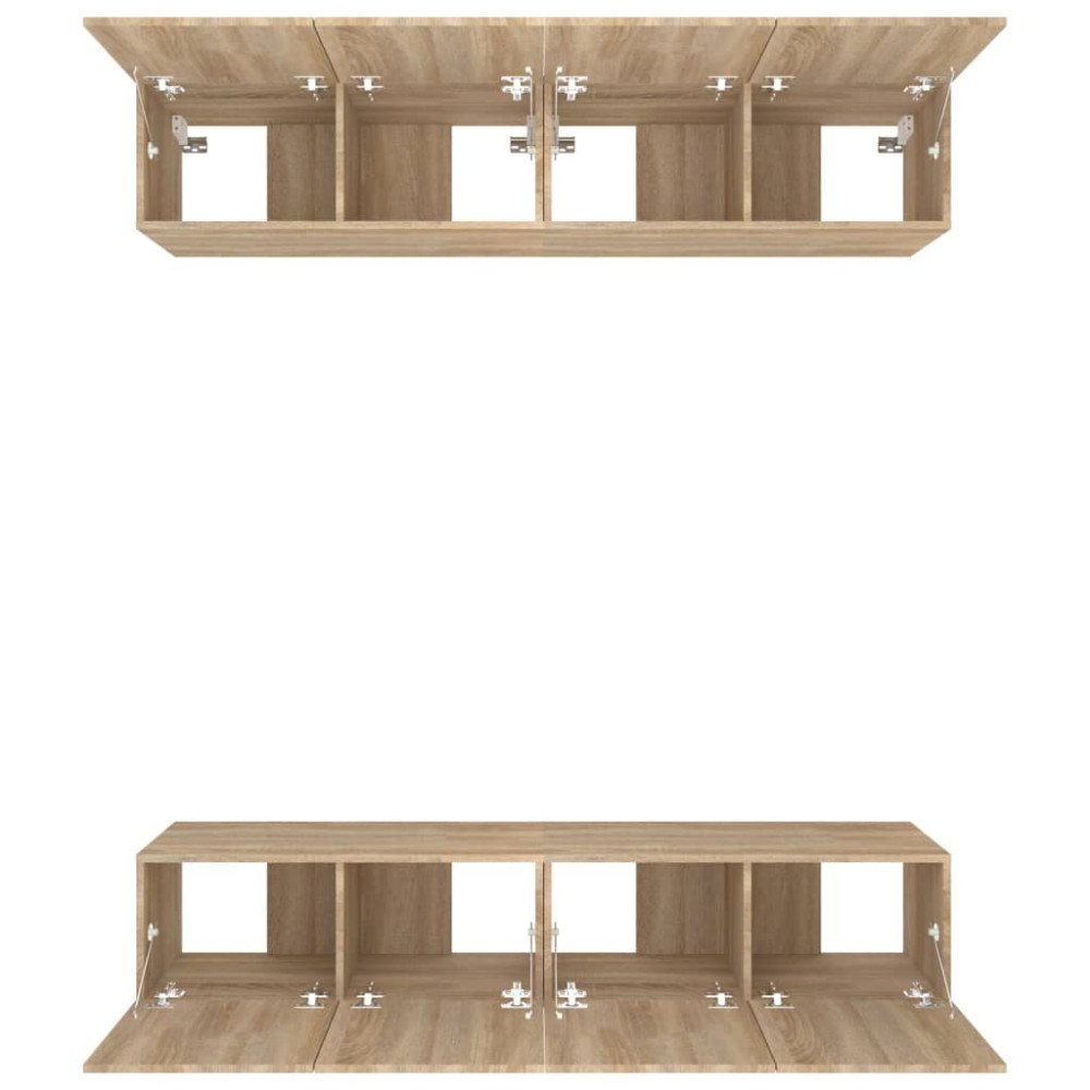Produktbild för Tv-skåp 4 delar sonoma-ek 80x30x30 cm konstruerat trä