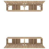 Produktbild för Tv-skåp 4 delar sonoma-ek 80x30x30 cm konstruerat trä