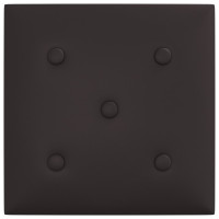 Miniatyr av produktbild för Väggpaneler 12 st svart 30x30 cm konstläder 1,08 m²