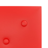 Produktbild för Väggpaneler 12 st röd 30x30 cm konstläder 1,08 m²