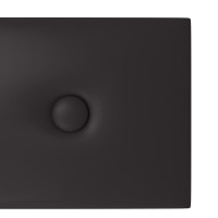 Produktbild för Väggpaneler 12 st svart 60x15 cm konstläder 1,08 m²
