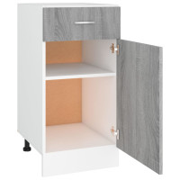 Miniatyr av produktbild för Underskåp med låda Grå Sonoma 40x46x81,5 cm konstruerat trä