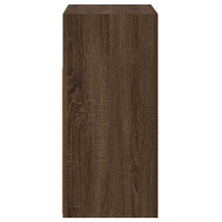 Produktbild för Skänk med LED-belysning brun ek 80x35x75 cm