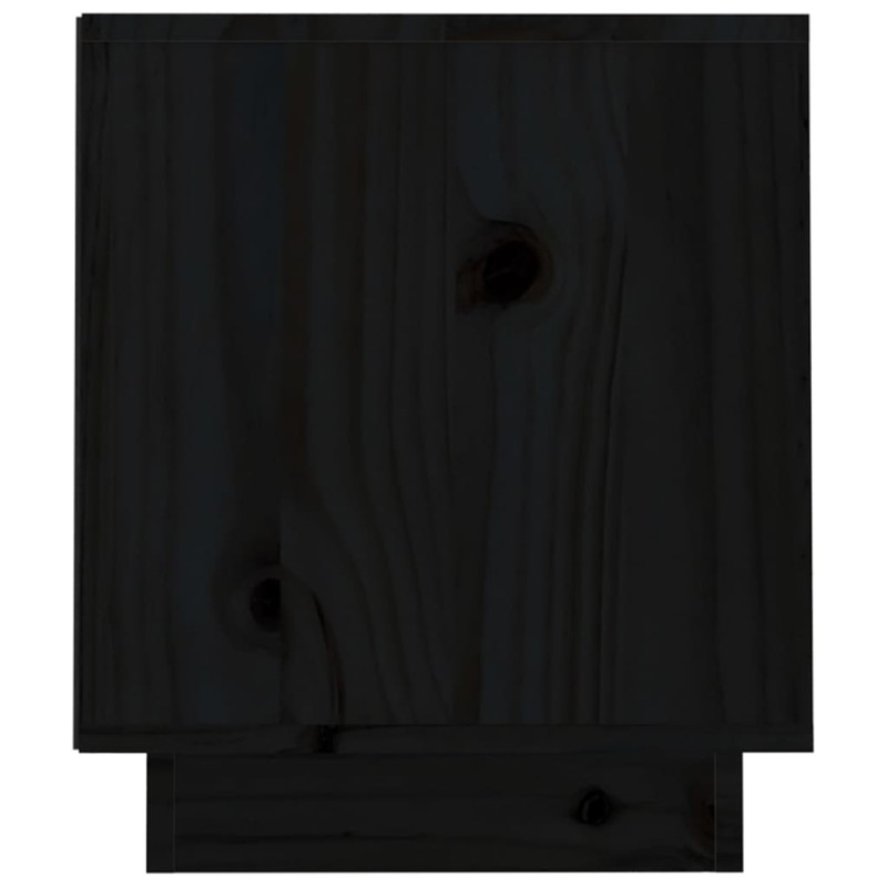 Produktbild för Tv-bänk svart 70x34x40 cm massiv furu