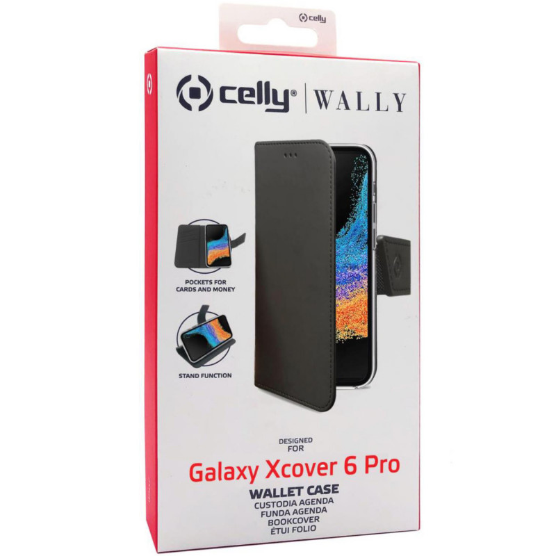 Produktbild för Wallet Case Galaxy Xcover6 Pro Svart