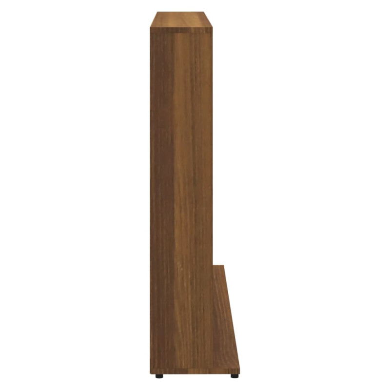 Produktbild för CD-hylla rökfärgad Brun ek 102x23x89,5 cm konstruerat trä