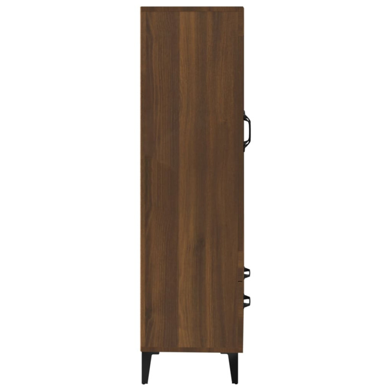 Produktbild för Skåp brun ek 70x31x115 cm konstruerat trä