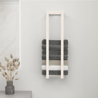 Produktbild för Handduksställ Vit 23x18x90 cm massiv furu