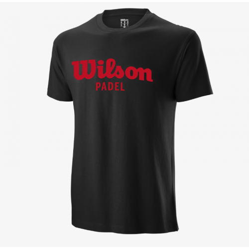 Wilson WILSON Padel Tee Cotton Black Mens