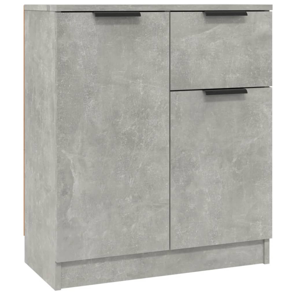 Produktbild för Skänk 2 st betonggrå 60x30x70 cm konstruerat trä
