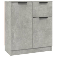 Produktbild för Skänk 2 st betonggrå 60x30x70 cm konstruerat trä
