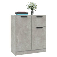 Produktbild för Skänk 2 st betonggrå 60x30x70 cm konstruerat trä