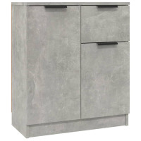 Produktbild för Skänk 2 st betonggrå 60x30x70 cm konstruerat trä