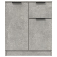 Produktbild för Skänk 2 st betonggrå 60x30x70 cm konstruerat trä