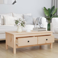 Produktbild för Soffbord 100x50x40 cm massiv furu