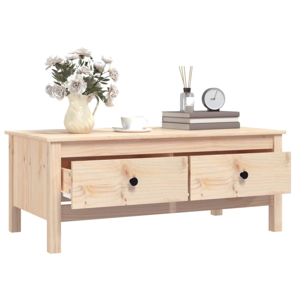 Produktbild för Soffbord 100x50x40 cm massiv furu
