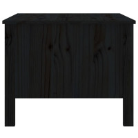 Produktbild för Soffbord svart 100x50x40 cm massiv furu