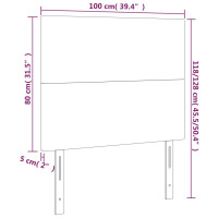 Produktbild för Huvudgavlar 2 st mörkbrun 100x5x78/88 cm tyg