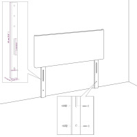 Produktbild för Sängram med huvudgavel mörkgrå 120x200 cm tyg