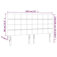 Produktbild för Sänggavel 4 st Ljusgrå 80x5x78/88 cm tyg