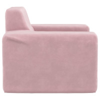 Produktbild för Barnsoffa rosa mjuk plysch