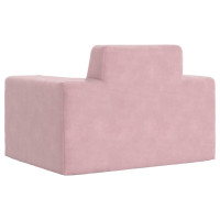 Produktbild för Barnsoffa rosa mjuk plysch