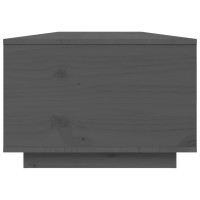 Produktbild för Soffbord grå 80x50x35,5 cm massiv furu