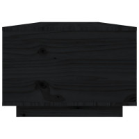 Produktbild för Soffbord svart 80x50x35,5 cm massiv furu
