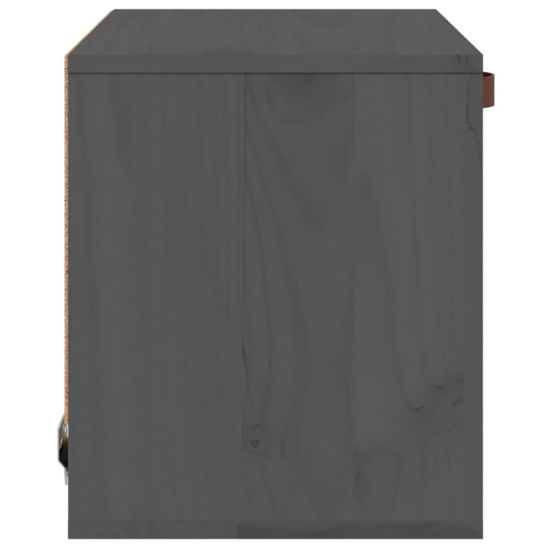Produktbild för Väggskåp grå 40x30x35 cm massiv furu