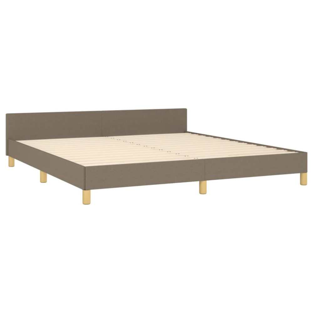 Produktbild för Sängram utan madrass taupe 180x200 cm tyg