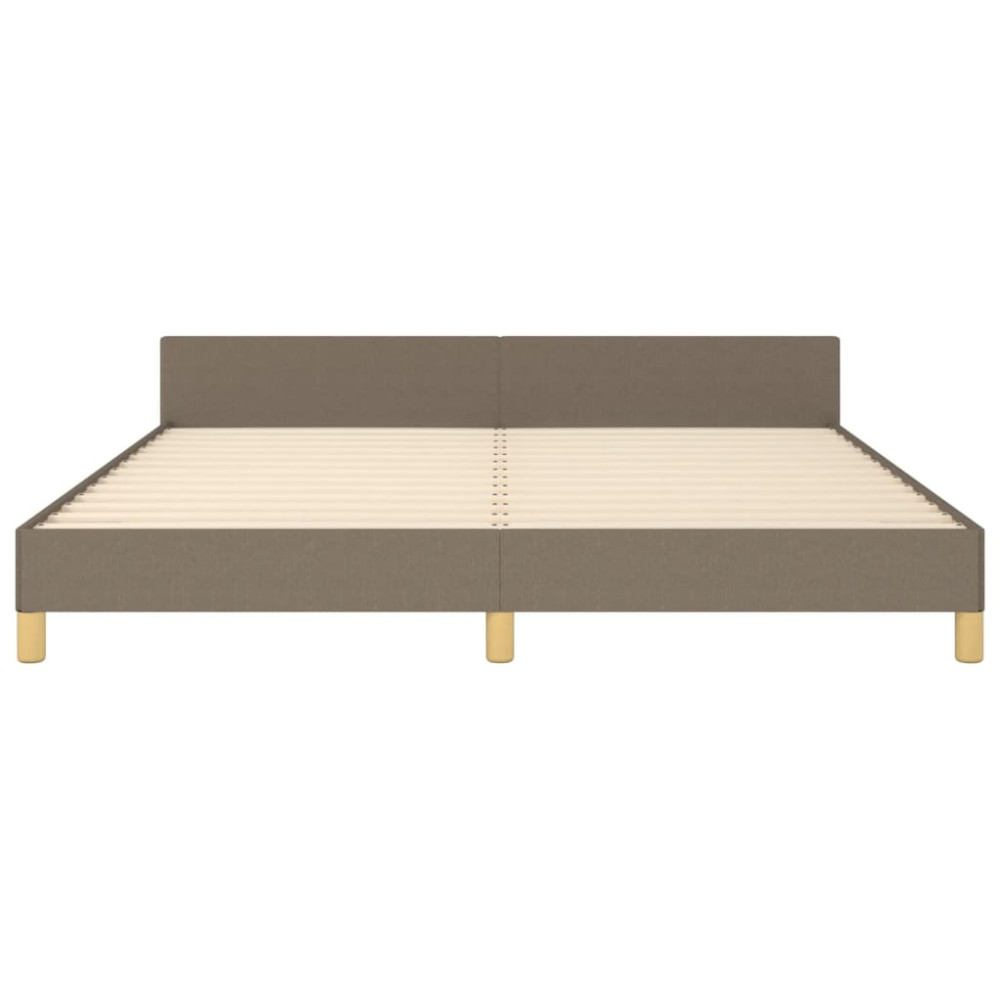 Produktbild för Sängram utan madrass taupe 180x200 cm tyg
