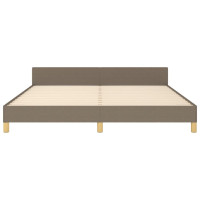 Produktbild för Sängram utan madrass taupe 180x200 cm tyg