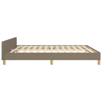 Produktbild för Sängram utan madrass taupe 180x200 cm tyg